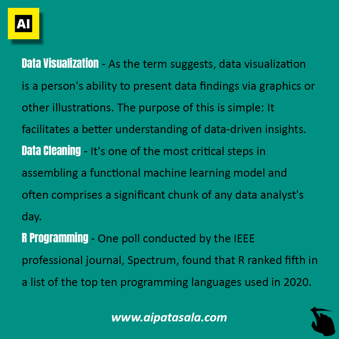 aipatasala's tweet photo. Top 10 Data Analyst Skills You Need to Get Hired 🚀 Follow @aipatasala for more existing posts ❤️
.
.
Let me know in the comments what you want to learn in Data Science?
.
.
Register your seat for a free webinar on Data Science and Python now:- https://t.co/kSy0KVgQax https://t.co/rEI1A2eo7F
