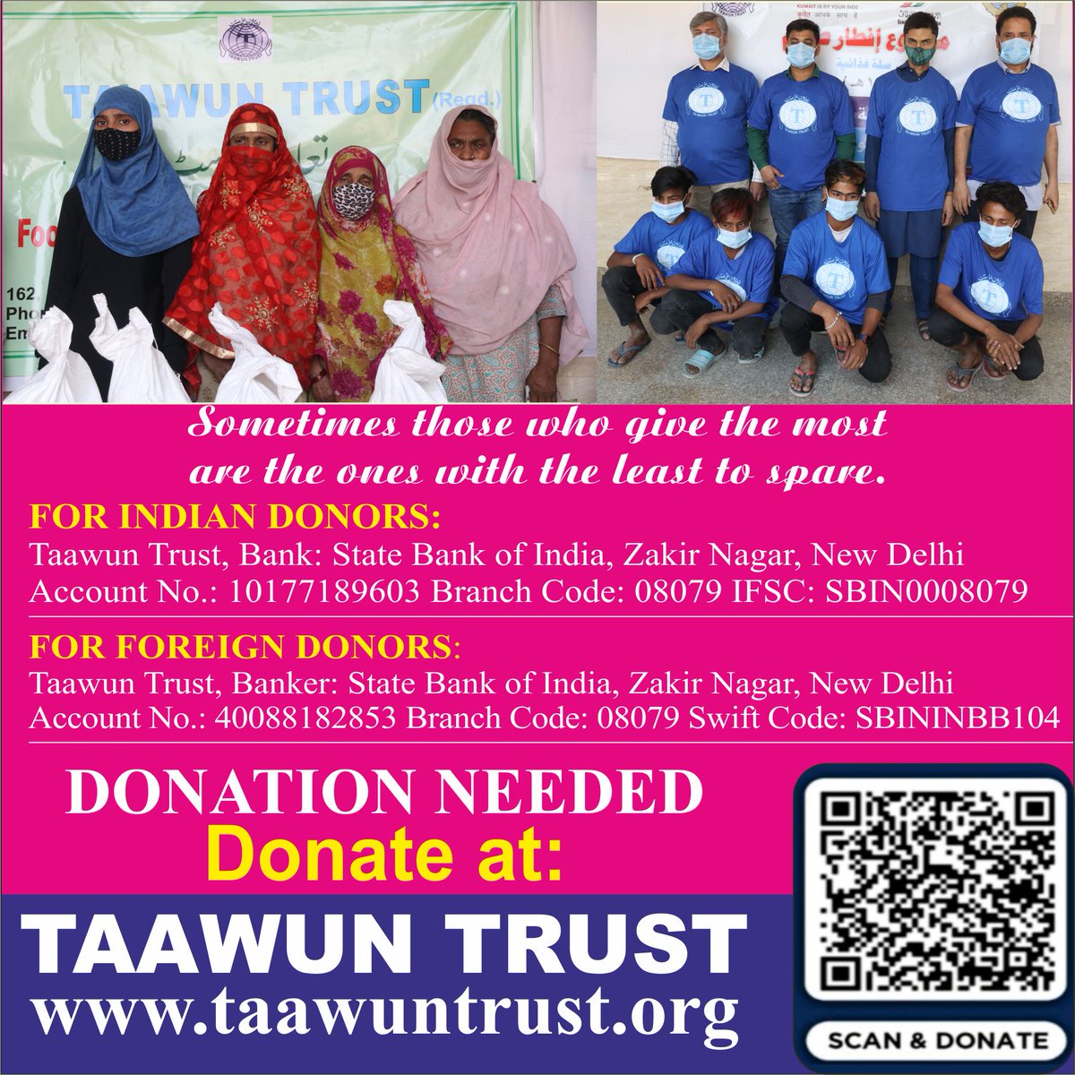 TaawunT's tweet photo. The manner of giving is worth more than the gift! Please give Charity for needy people as much as you can! Link here: https://t.co/yKQh5UQ7TB
OR https://t.co/U2cbRtiuAB
#allianceofbaptists #awenpublications #NIREC #MuslimPhilanthropy #AMuslimFund #communitybuilding #help https://t.co/QgEipoPxGi