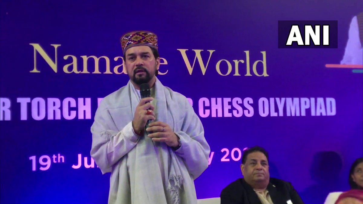 Himachal Pradesh | Union Sports minister Anurag Thakur attends Chess Olympiad To... - Kannada News
