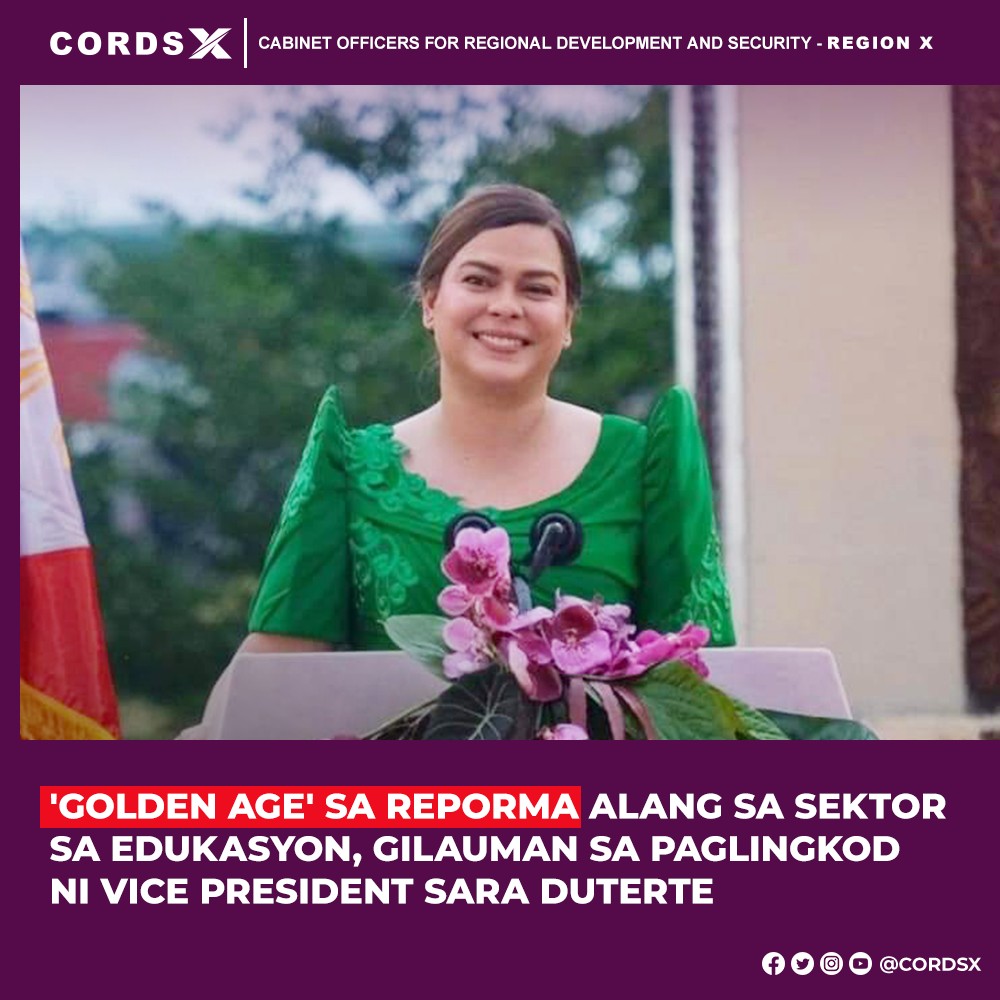 cordsrx's tweet photo. Dako ang paglaom sa usa ka magbabalaod sa Kongreso nga makatabang aron mas mapaayo ang sistema sa edukasyon sa nasud ang paglingkod ni Bise Presidente Sara Duterte isip designated Education Secretary sa musunod nga administrasyon.

BASAHA: https://t.co/hXx9M640lK
#CORDSX https://t.co/R9WFqetZHg