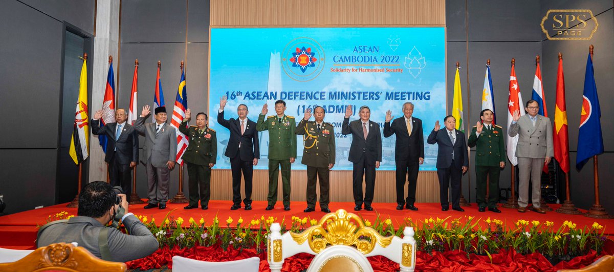 JusticeMyanmar's tweet photo. #Cambodia defence minister Gen Tea Banh cont. to support illegal #Myanmar junta through ASEAN. After inviting junta defence minister to #ADMM, Tea Banh used chairmanship to speak against sanctions, stating they are "not the right choice to solve the problem." Shame on ASEAN‼️ https://t.co/VgfPvCEr3C