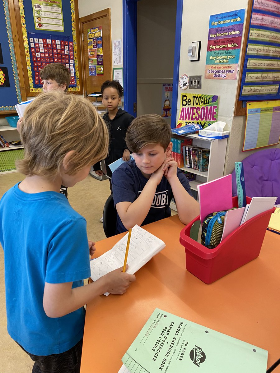 DebDunham16's tweet photo. We always enjoy spending time with our grade two buddies! ❤️ Today they visited our classroom to ask survey questions. @BelParkCBE https://t.co/Ev23pT6kyF