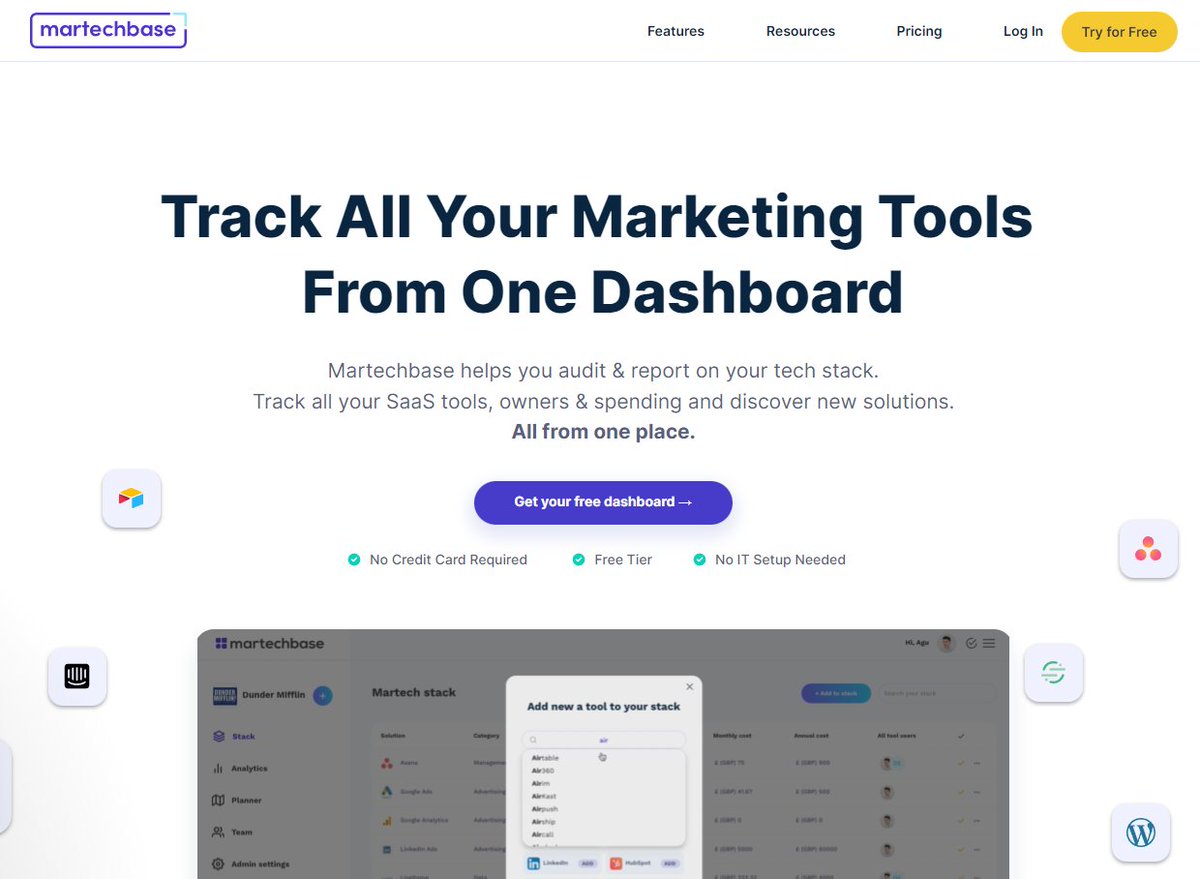 buildwithadi24's tweet photo. 8/ MartechBase (@martechbase)

Martechbase is built to provide organizations with the best marketing tech stack. 

It helps you decide on and handle the marketing tech stack your company requires. https://t.co/iRfPUFdhbC