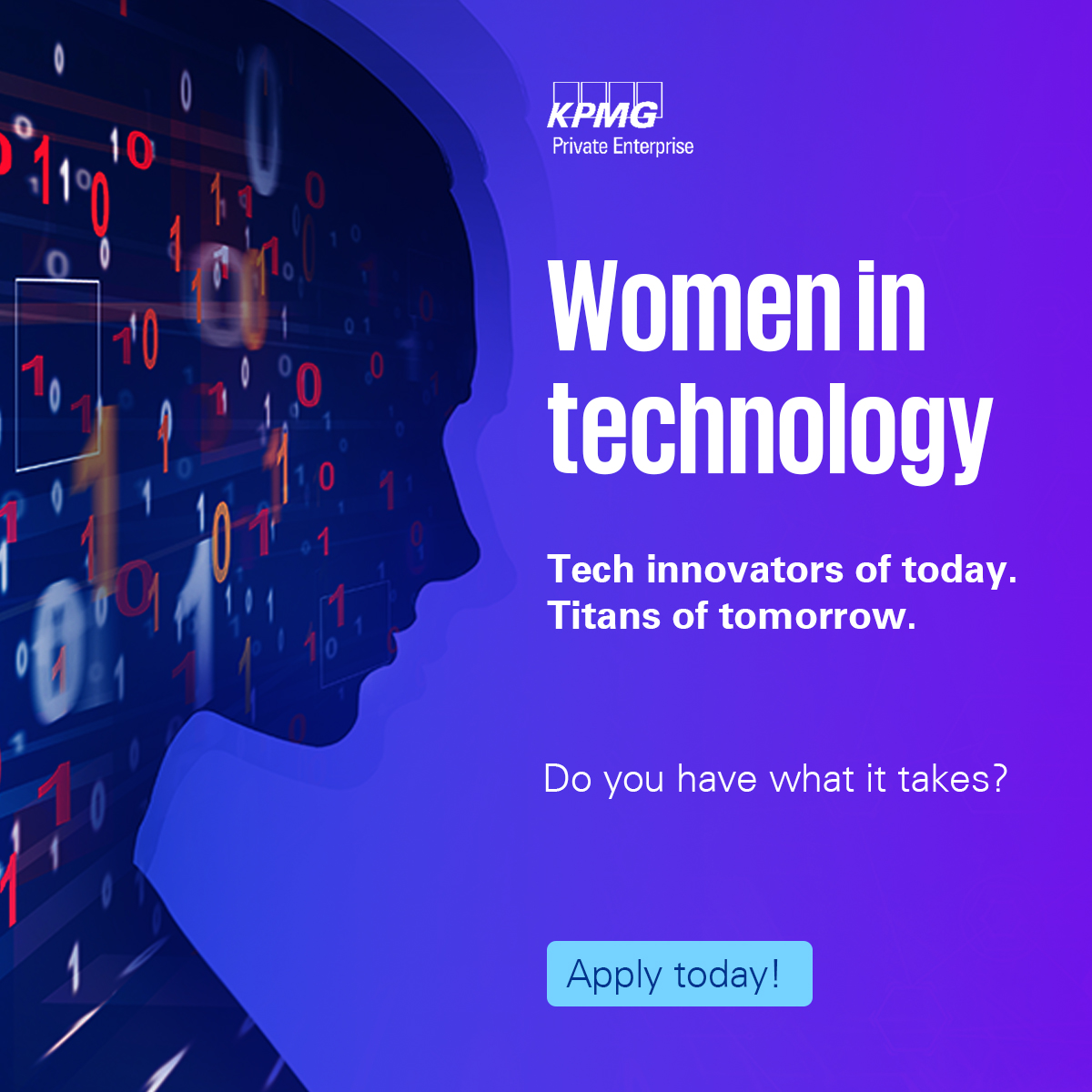 KPMGIndia's tweet photo. A shout-out to all #womenintechnology…The global stage awaits you! If you are part of an #innovative business; participate now in the KPMG Private Enterprise #TechInnovator Competition – GTIC 2022. Apply today https://t.co/3LB5fT3Kg3 https://t.co/RbHMvP1H8u