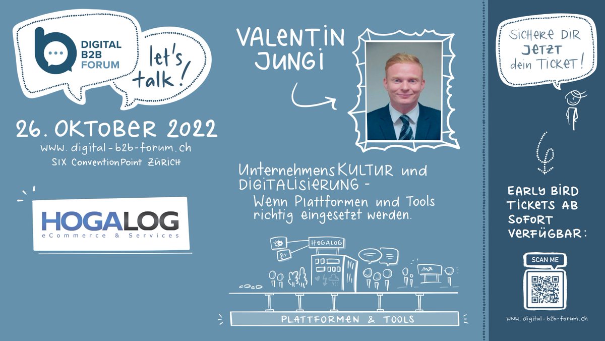 "Wie verliere ich den Kundenkontakt bei digitalen Verkaufskanälen nicht?" ist eine der zentralen Fragestellungen, welche Valentin Jungi, CEO von HOGALOG AG am Digital B2B Forum erläutern wird. Sichern Sie sich jetzt ihr Ticket unter digital-b2b-forum.ch #digitalb2bforum_zh