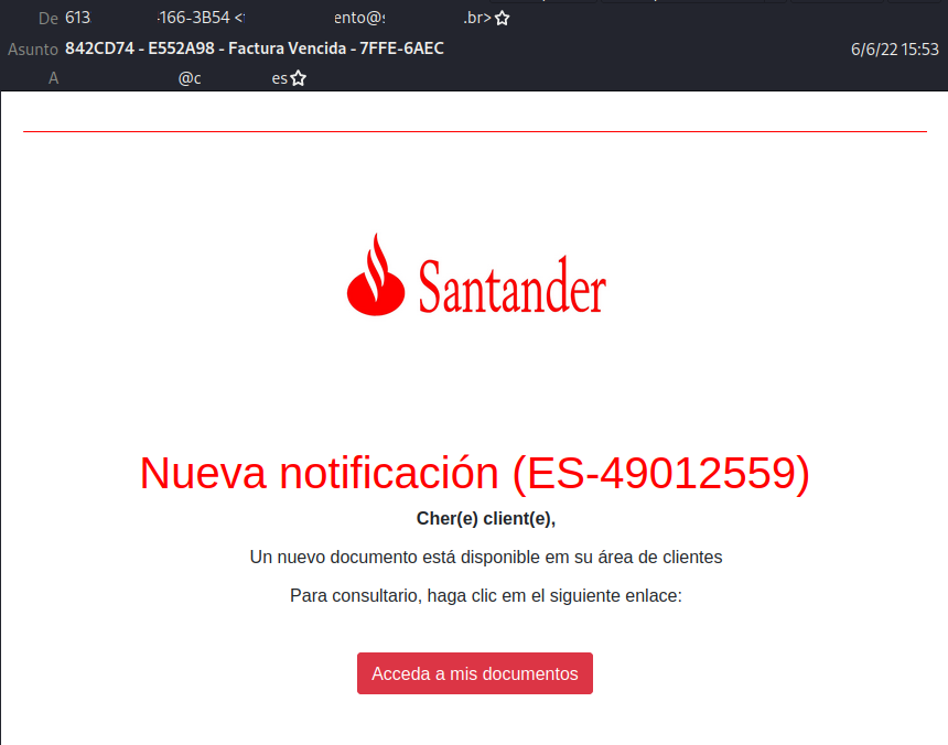 mossos's tweet photo. 🔴🔴 Detectada nova onada de correus de @santander_es amb un arxiu maliciós que vol infectar el teu dispositiu. 
📌No descarreguis
📌No reenviïs
📌Elimina 
@osiseguridad https://t.co/7okfwtHE8u