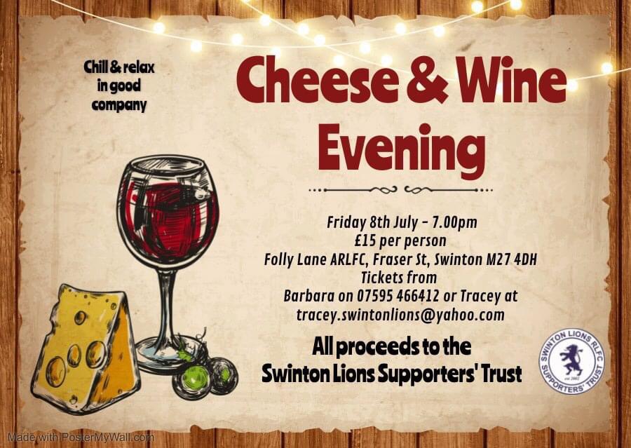 lionstrust's tweet photo. #cheeseandwineevening ? 💙🙌👍🧀🍷Join us for a great evening with some music and memories also.....😀 https://t.co/9ZSF9EHYDd