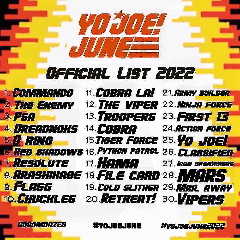 #yojoejune #yojoejune2022 #hisstank #gijoe #yojoe #bats #armybuilder #battleandroidtrooper

Day 21