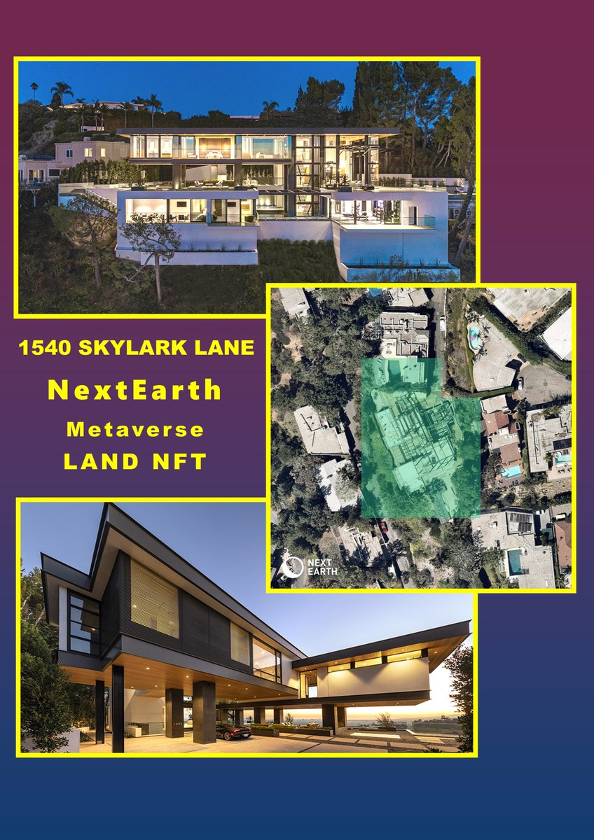 KomolaiGy's tweet photo. 🌅 1540 SKYLARK LANE - LA - 
"The gaming pioneer JASON RUBIN’s spectacular open-air LA mansion💎

🔥 METAVERSE NFT 🔥

https://t.co/3sICYDKGbF

 #nextearth #NFTCommunity #MetaverseNFT #NFTMarketplace #Metaverse #luxuryhomes #LosAngeles #jasonrubin
source: https://t.co/U5mhHIrZ67 https://t.co/MJ07WSU8fc