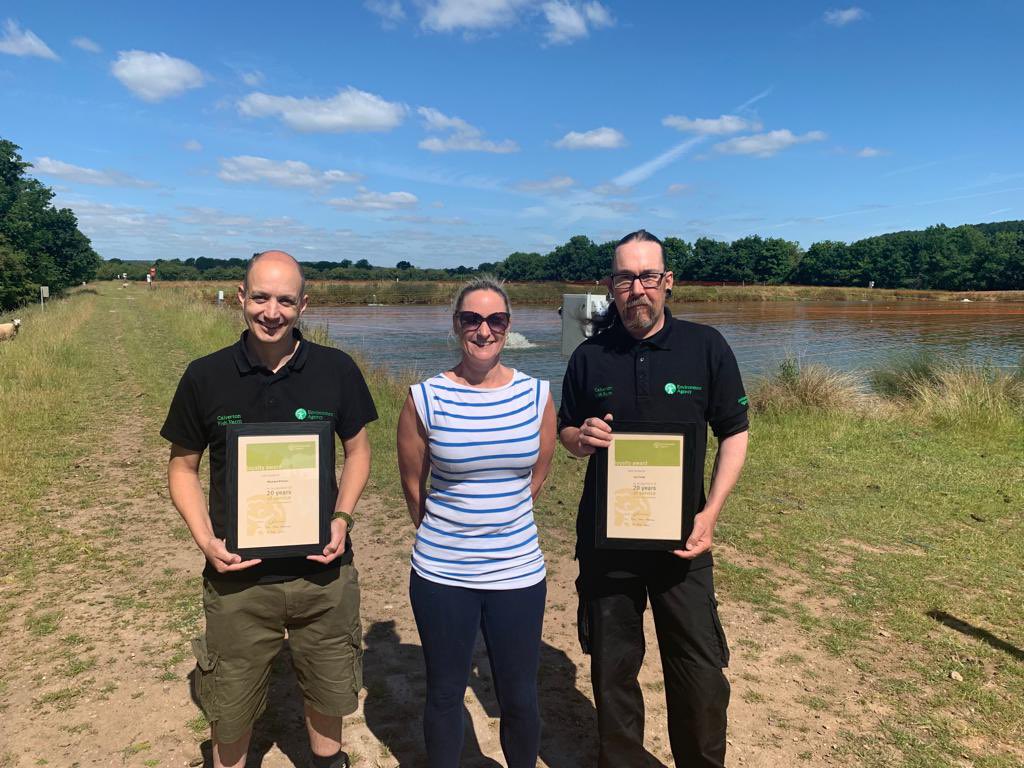 Yesterday we celebrated 20 YEARS! Of service from 2 of our team members. Richard Pitman and Ian Cook. Well done lads! Keep up the good work. #CalvertonFishFarm #TeamEA #instafish #aquaculture #fishfarm #fishfarming #fish #fishes #fishing #angling #coarsefishing #freshwaterfish