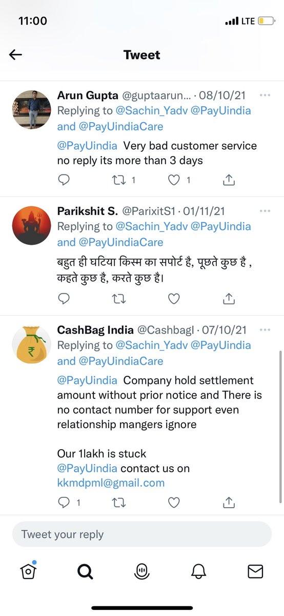 Hi <a href="/RBI/">ReserveBankOfIndia</a> my money was holding with <a href="/PayUindia/">PayU India</a> they are not responding to me through mail. Multiple tickets has been raised. 
Twitter account is full of complaints. Return our money back before we take action against you. Ticket number is in the below image. 
<a href="/PayUindiaCare/">PayU India Care</a>