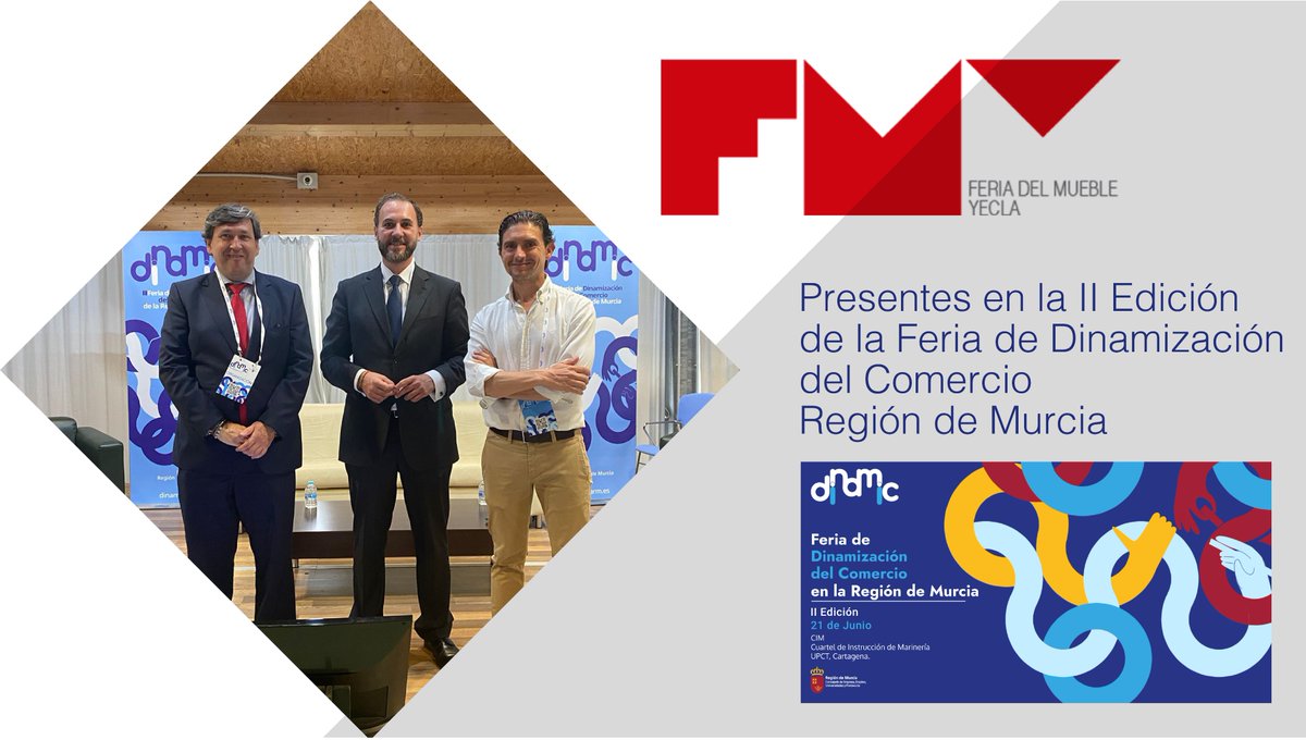 Hemos participado en #dinamic, la Feria de Dinamización del Comercio de la Región de Murcia. ¡Incorporando nuevas ideas para la #FMYecla! Agradecemos el interés de la consejera <a href="/vallemiguelez/">Valle Miguélez 🇪🇸🇪🇺</a>  hacia la Feria del Mueble Yecla.