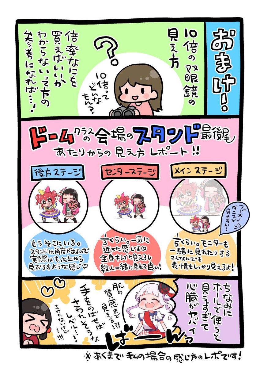 ライブに向けて、防振双眼鏡は良いぞ〜!!!と言うレポ!
 #エッセイ漫画
 #防振双眼鏡 