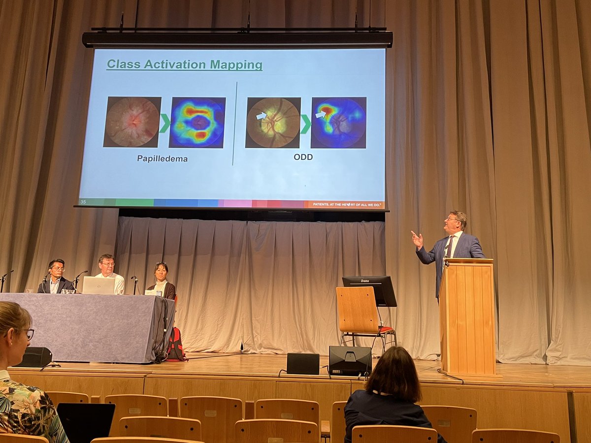 Excellent talk by <a href="/DanMilea3/">Dan Milea</a> on the discrimination between #opticdiscdrusen and #papilledema using #AI 
#EUNOS2022