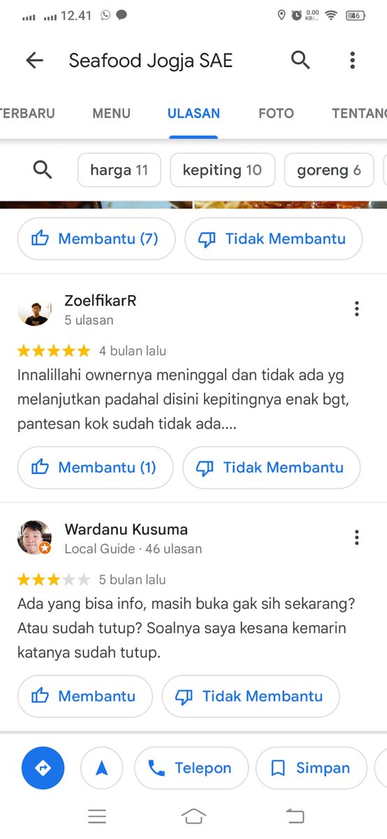 ghwishnu's tweet photo. Pertama kali ke Jogja Sae diajak @sigantengkalem dan ternyata suka. Berlanjut selama pacaran sama @tunjung sampe nikah punya anak jadi langganan. Dapet kabar begini sedih... Semoga Hunsul Khatimah. Terima kasih atas masakannya yg enak selama ini. 

Cc @chenull @pa_eshol https://t.co/gCx6tSB2Po