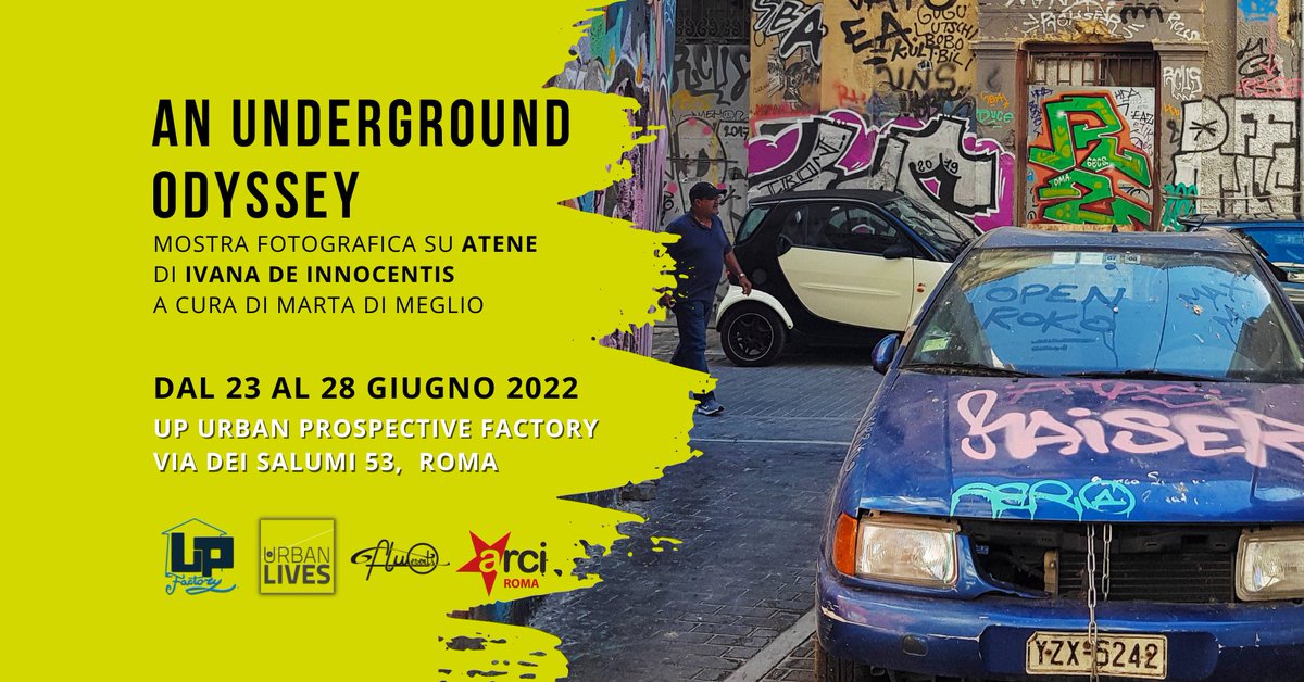 Domani inaugura a Roma la mia mostra fotografica sulla Atene underground: bit.ly/mostraUndergro… Vi aspetto alla galleria UP URBAN PROSPECTIVE FACTORY 😊🇬🇷 #grecia #atene #graffitiwriting