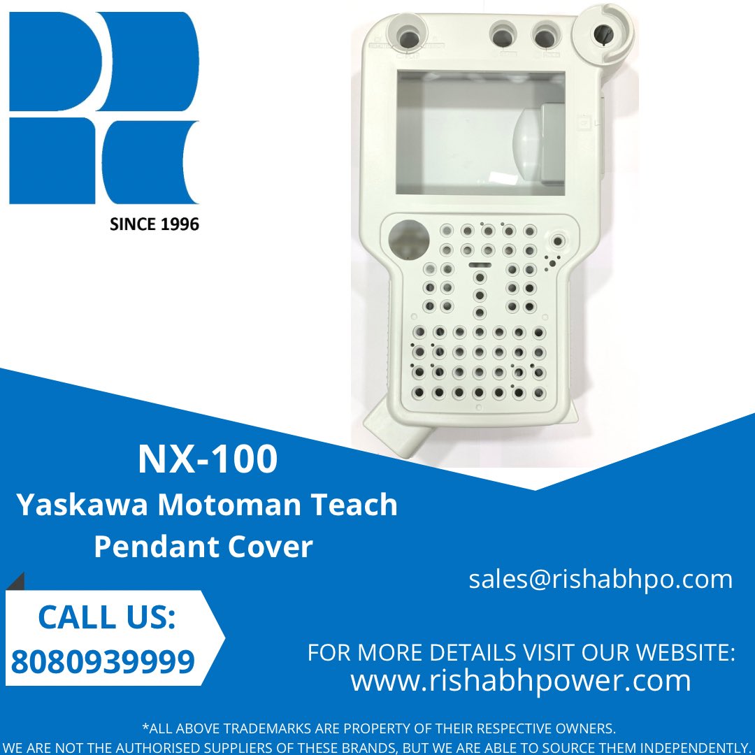 RishabhPower's tweet photo. NX-100 Yaskawa Motoman Teach Pendant Body

We provide teach pendant for FANUC, ABB, KUKA, YASKAWA/MOTOMAN, etc. 
.
.
For more details visit : https://t.co/aCsRhBbX5m
.
.
#fanuc #cnc #automation #cncmachining #machining #robot #RPC #rishabhpower #thinkrishabhpower https://t.co/Exv2OtdGI1