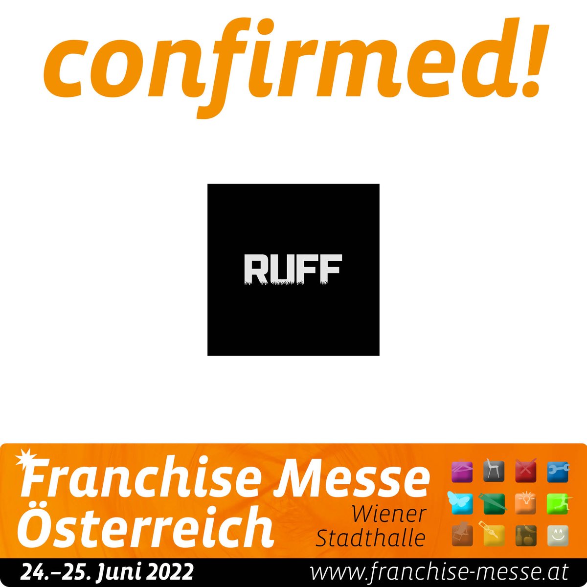 FranchiseMesse's tweet photo. Als Newcomer dieses Jahr bei der #FranchiseMesseÖsterreich ist #RUFF Indoor Golf

Experience real golf, all year round.
➡️https://t.co/9MrrIVzZkL

#franchisemesse #franchise #franchising #selbstständigkeit #selbstständig #wienerstadthalle #ÖFV #business https://t.co/AESG7EwjPY