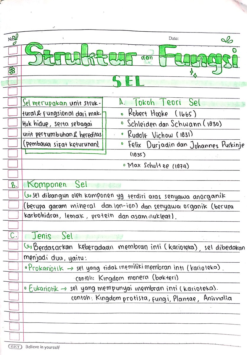 stdyken's tweet image. CATATAN BIOLOGI KELAS 11
( SEL, JARINGAN HEWAN DAN TUMBUHAN, SISTEM GERAK )
1. Struktur dan Fungsi Sel