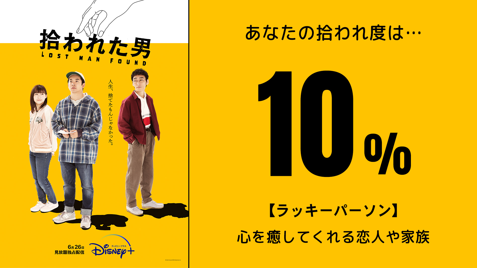 ディズニープラス公式 Naota3 あなたの 拾われ度 は 10 どんな困難でも 強い精神力と高い統率力で みんなを引っ張って解決するあなたは 多くの人々を 拾って きたのでは あなたを拾う ラッキーパーソン は 心を癒してくれる恋人や家族 拾