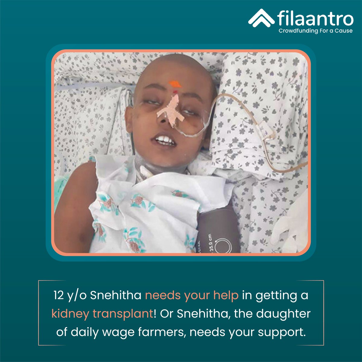 Support Snehitha to get an urgent kidney transplant. filaantro.org/fundraiser/vie…

#filaantro #kidneytranplant