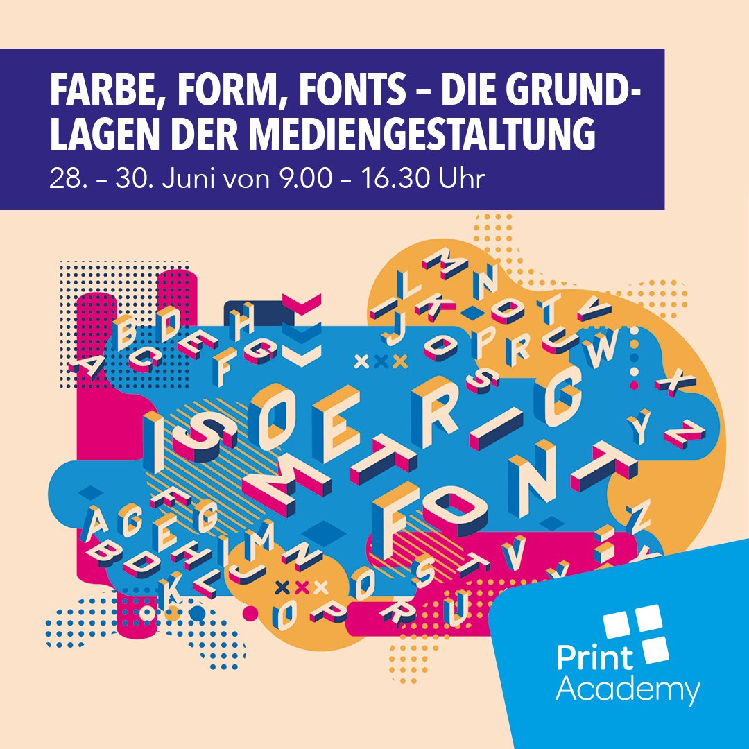 Ob Flyer, Webseiten, Plakate oder Newsletter – die Prinzipien der Gestaltung sind überall gleich. Man muss sie nur kennen! Wir zeigen Ihnen, wie Sie die richtigen #Farben, #Schriften und #Formen wählen!
bit.ly/3Ow79EQ

#printacademy #grundlagen #mediengestaltung #print