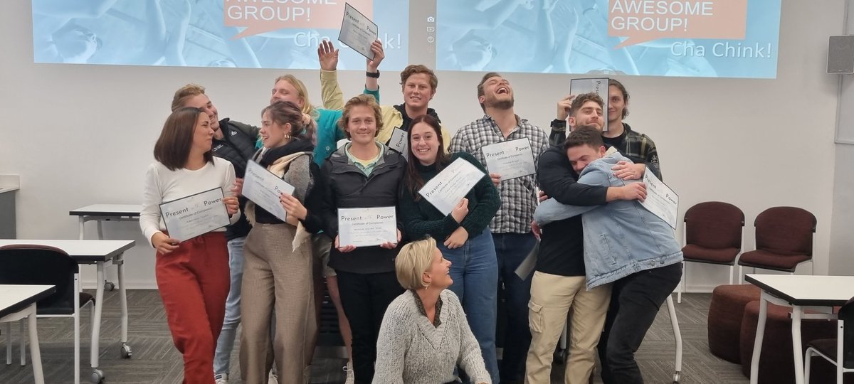 helloverity's tweet image. Course Ah Ha moments...

Story is the most powerful tool to use when speaking

Every time we communicate we have the opportunity to lead

It's possible to build confidence and self esteem when you're in a safe place

Being able to present with power is a major professional asset.