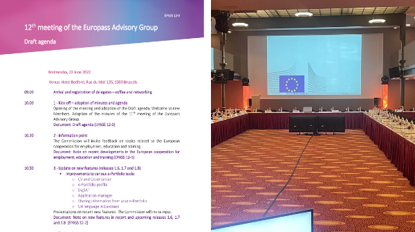 NCGE in attendance @EuropassEurope advisory meeting today. Looking forward to updates being given on new e-portfolio tools, increased security, digital credentials and communication and evaluation activities.