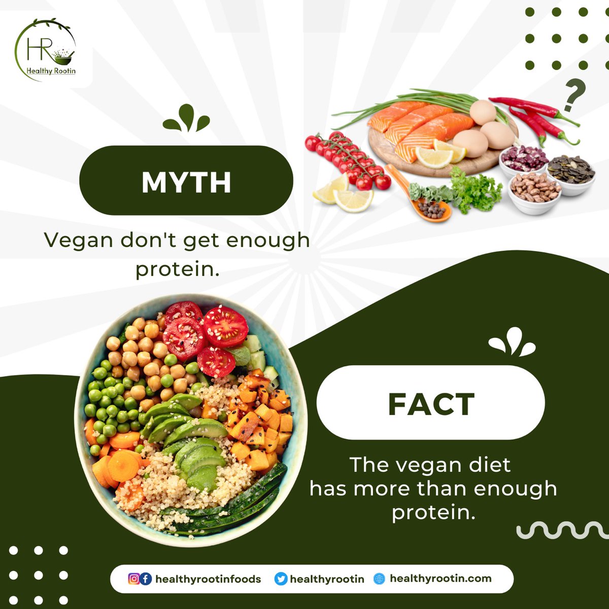 HealthyRootin's tweet photo. We wanted to make sure that you know the reality of the vegan diet. It is healthier, more sustainable and keeps you energized ⛹🏻‍♂️ https://t.co/nvAjRR6yPZ