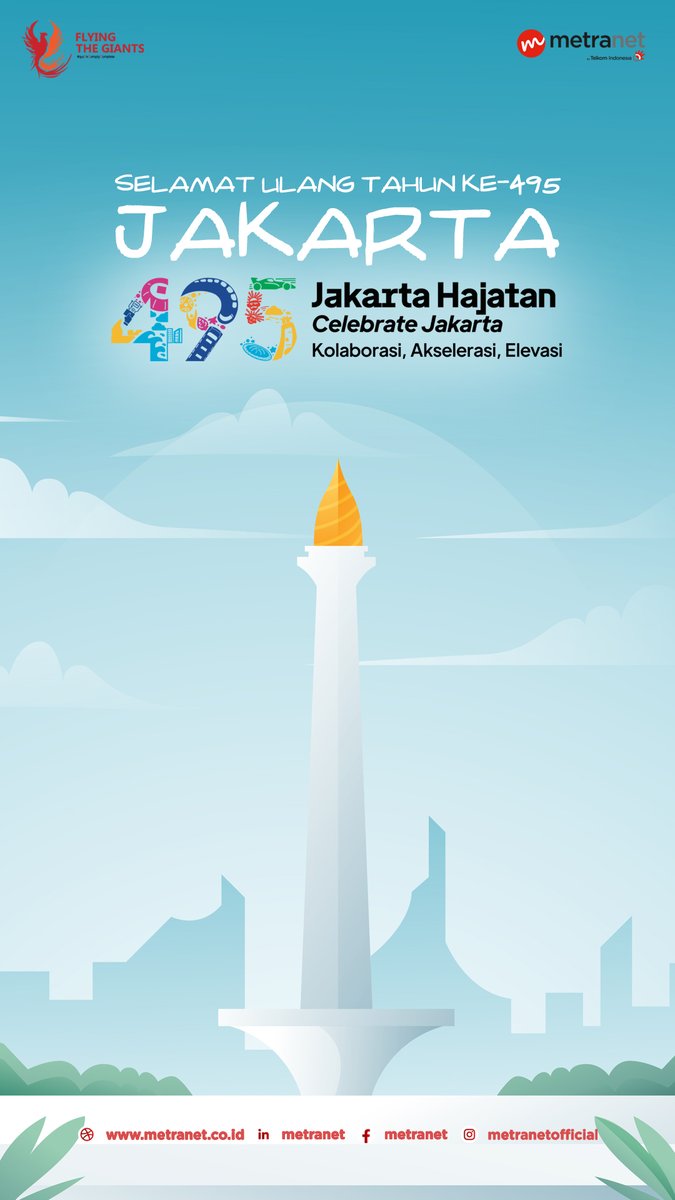 metranetcoid's tweet photo. Ketemu abang di Mampang Prapatan
Besoknye pergi ke rumah aye
Eh Jakarta lagi punya hajatan
Makmur warganye, harmoni kotanye

Selamat ulang tahun ke-495 Jakarta https://t.co/YKkTViJNqf
