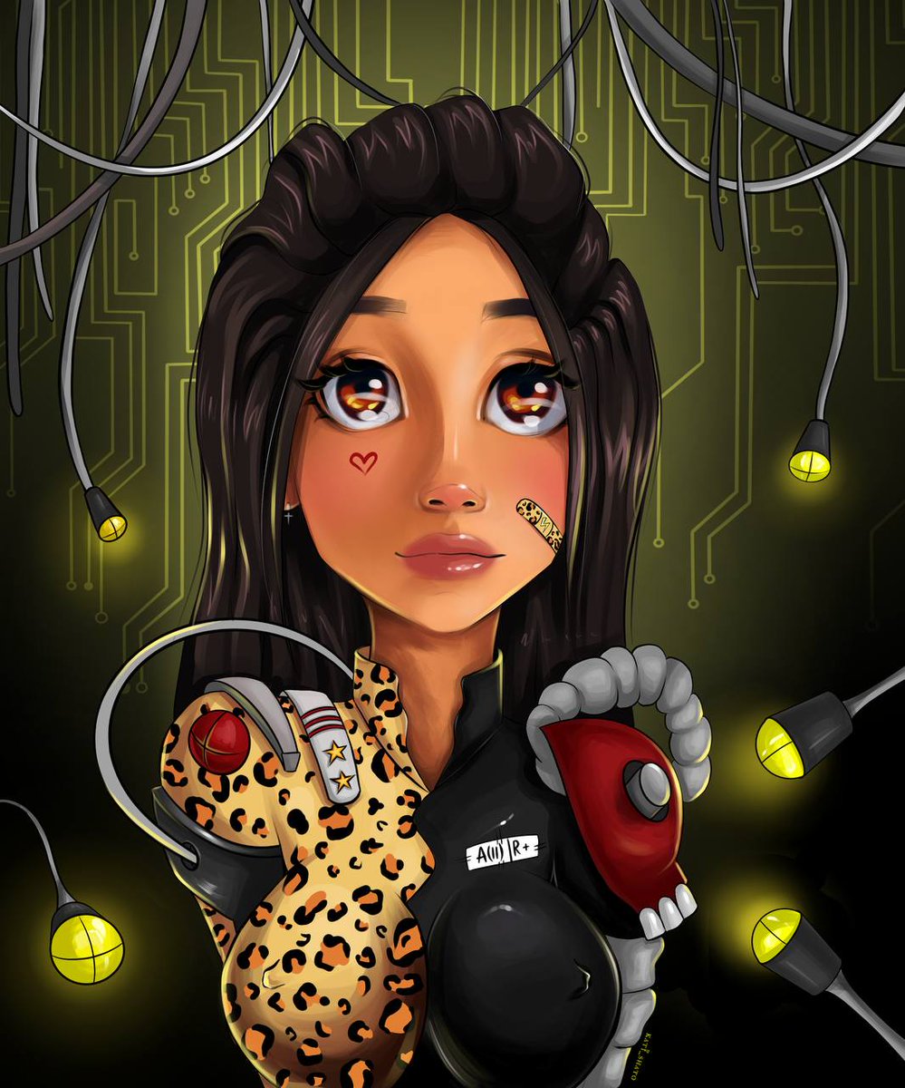 Kati_Shato's tweet photo. Hi 💚🤎
 I want to show you my new work made specially for @BenjaminBitcoin @RealKatoOG 
"Mission Cheetah.  Check connection."
 Collection "Animanga".
 #benjaminkato #kati_shato
 Description and link to the work below. https://t.co/uxQ7Rr5DIm