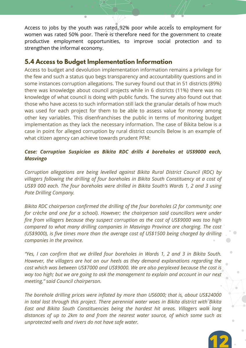 Among the issues in our May SITREP is the case of 4 Boreholes drilled at a cost of $9000 each in Bikita RDC &amp; villagers suspect corruption. Cases of inflated prices are increasing &amp; prejudicing citizens. At what point will it be enough? 

More: zimcodd.org/sdm_downloads/… #HowFar