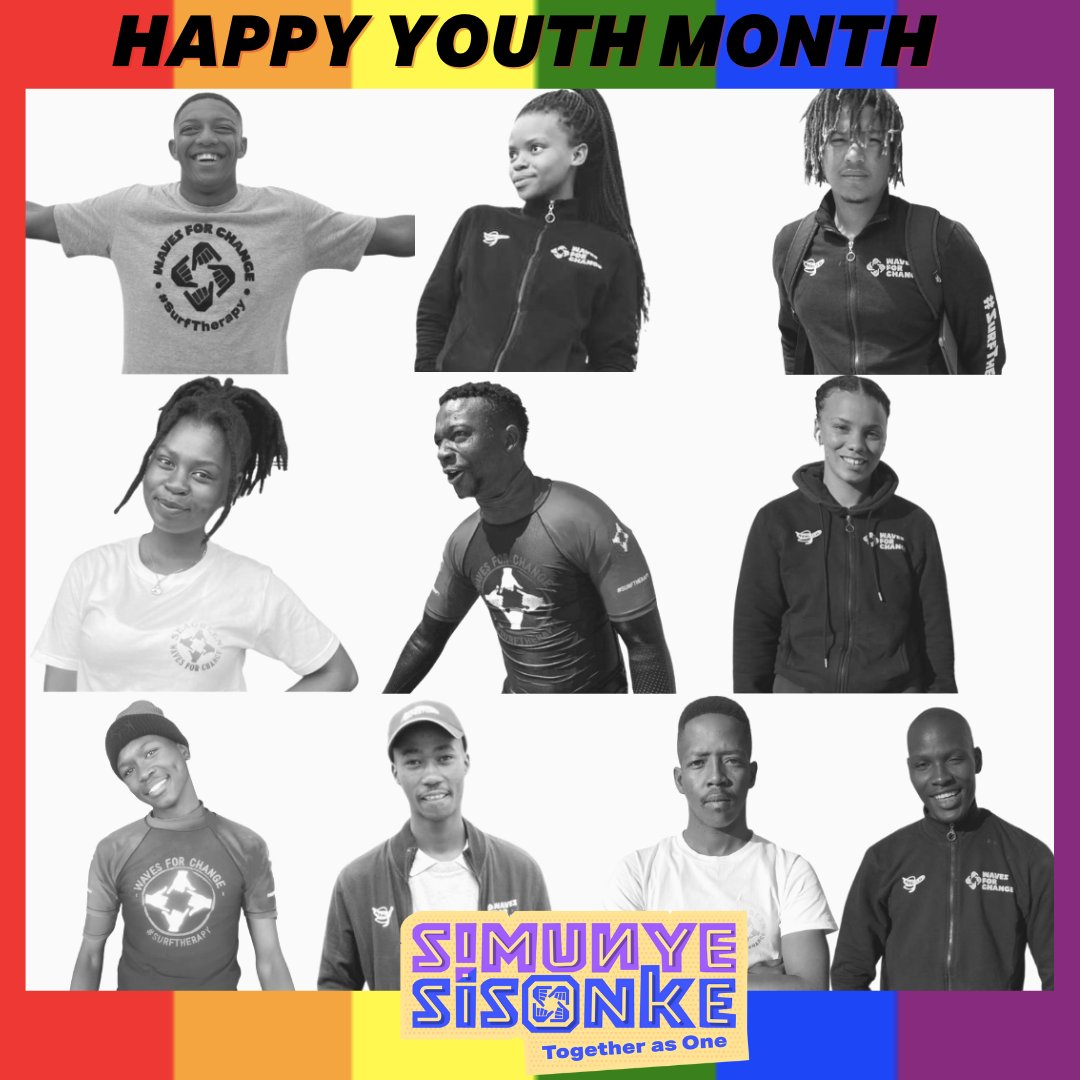 Happy Pride and Youth month from Waves for Change. Simunye, sisonke - Together as One! #PrideMonth #YouthMonth #LGBTQIA+ #InclusiveHealth #Inclusion #Access #Awareness #Youth #MentalHealth