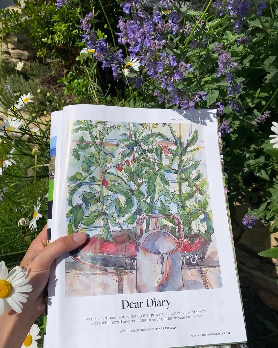 ValerianStudio's tweet photo. I received a very exciting parcel this weekend; the latest edition of The English Garden Magazine, featuring my article on Garden Journaling! It’s been a particular joy to create, working closely with the fab editor: @ClareFoges and @Chelsea_Mags.

#gardeninjune #solstice #illo https://t.co/aG99BtQOsu