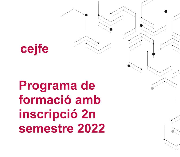 📢 Ja pots consultar el programa de formació per aquest 2n semestre al nostre web: 🔗 bit.ly/3tTMGSu ⛔ últim dia d'inscripcions el 6 de juliol 🆕 Trobaràs un nou format de programa centrat en els col·lectius als quals ens dirigim