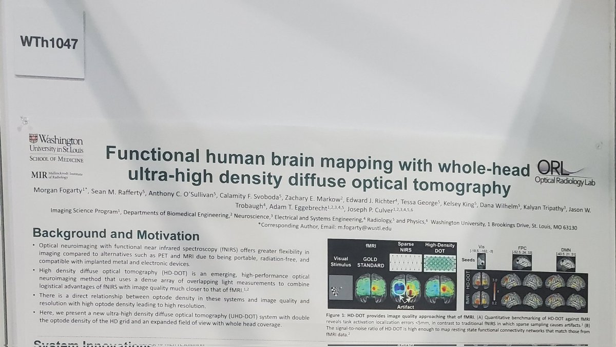 Its_MorganF's tweet photo. Come check out my poster today &amp; tomorrow at #OHBM2022 on using✨️ultra-high density✨️ diffuse optical tomography for functional brain mapping. Hope to see you at WTh1047! #OHBM22 https://t.co/AdY9upwZhU