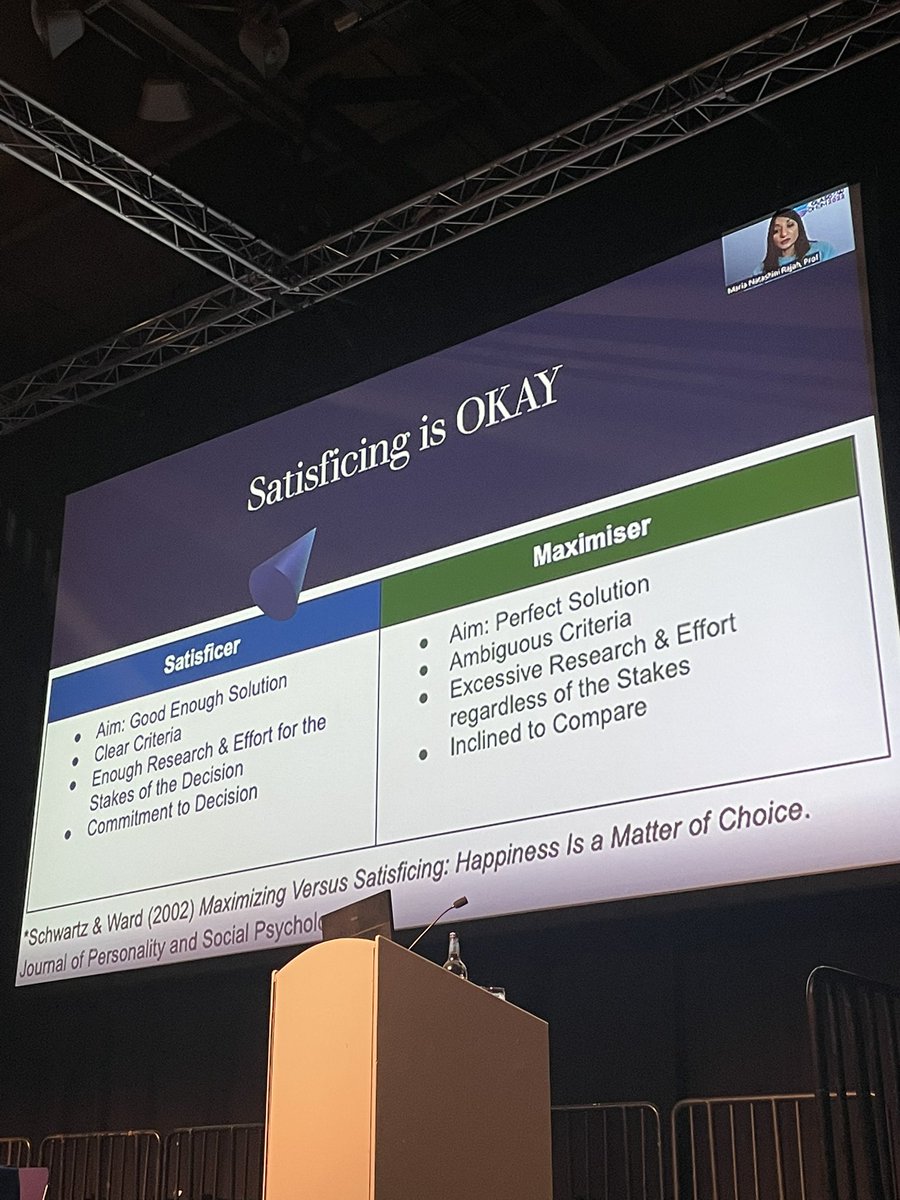 Carolina Makowski (@carolinamak15) on Twitter photo ‘Satisficing is ok’- sometimes being pragmatic rather than aiming for perfection is key to work life balance- tidbits of wisdom from <a href="/mnrajah/">Dr. M. Natasha Rajah, PhD 🇨🇦</a> at our symposium! #OHBM2022 <a href="/OHBM_Trainees/">OHBM Trainees</a> <a href="/OHBM/">OHBM</a> ‘Satisficing is ok’- sometimes being pragmatic rather than aiming for perfection is key to work life balance- tidbits of wisdom from <a href="/mnrajah/">Dr. M. Natasha Rajah, PhD 🇨🇦</a> at our symposium! #OHBM2022 <a href="/OHBM_Trainees/">OHBM Trainees</a> <a href="/OHBM/">OHBM</a>