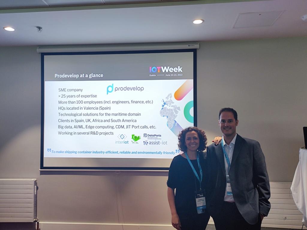 prodevelop's tweet photo. Our colleagues were at #IoTWeek showing the latest update of @AssistIot. 🖥️🚢

The project's aim is to help #containerterminals to improve their #efficiency and safety thanks to our #digitalisation, #IoT and #Bigdata services. 💪

#ASSISTIoT #IoT #NGIoT #H2020 #IoTWeek #research https://t.co/TlPyL5yMmf