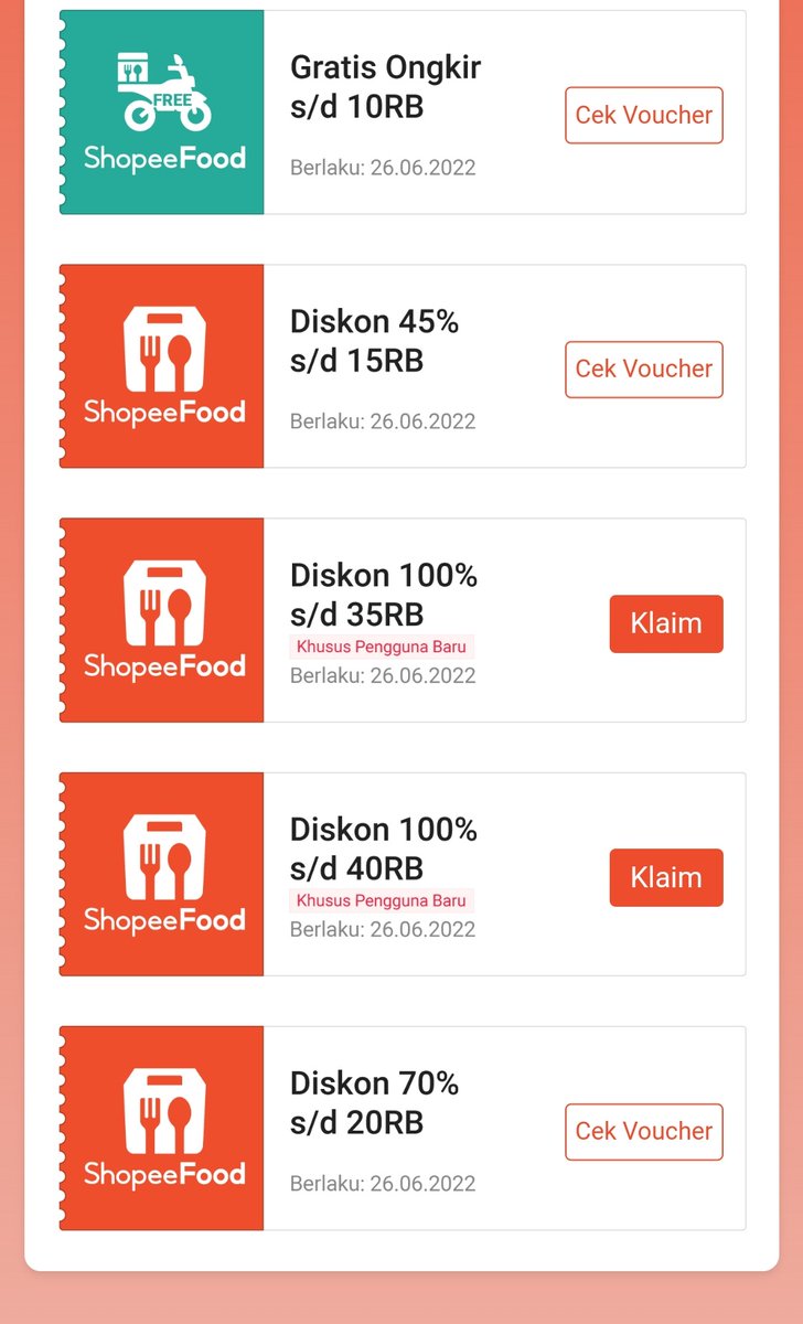 terkudeta's tweet photo. Ada yang punya voucher Shopee food ini? #zonajajan #zonauang #zonaba https://t.co/DN6K0cLpjr