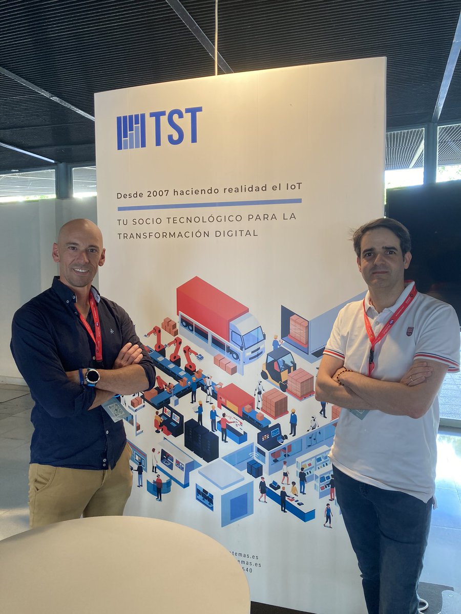 TSTsistemas's tweet photo. Ya estamos en #CollaborateSummer22 ‼️ Nuestros compañeros @papelastra y @oscargomezf_ nos muestran el stand de TST en esta cumbre de la #industria40 en @feriavalladolid https://t.co/aUIAHaktIN
