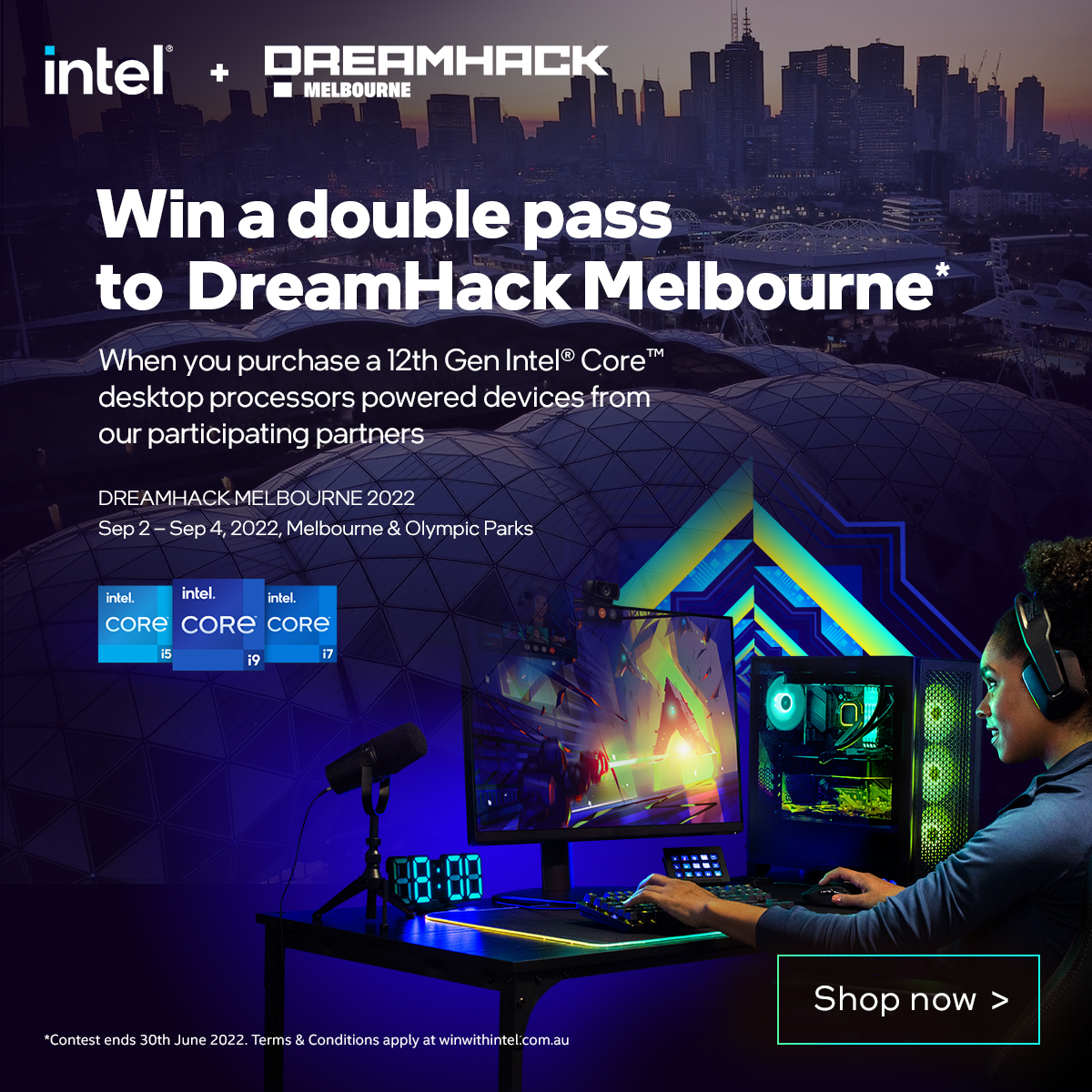 msytechnology's tweet image. Win a double pass to Dreamhack Melbourne!
Prize includes flight, accommodation and Dreamhack pass!

Be sure to claim when you purchase a 12th Gen Intel CPU!

msy.com.au/online/355-int…