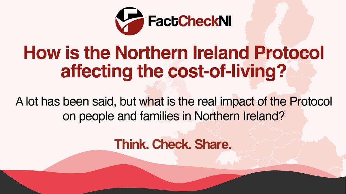 FactCheckNI's tweet image. NEW: The impact of the Protocol upon the cost-of-living in Northern Ireland. A 🧵.

We have had a *lot* of requests for this, and there is so much to unpack. Stop, grab your morning coffee, and take a read through our analysis.

(1/6)