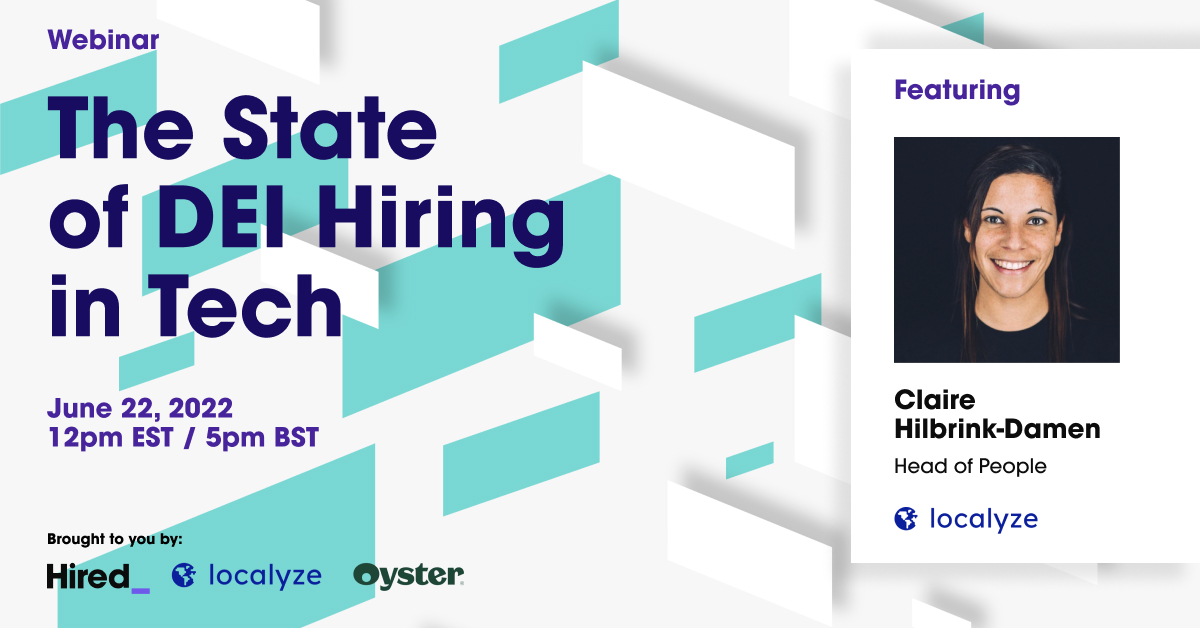 Save your seat and join the @Hired_HQ State of DEI Hiring in Tech webinar! If you have no plans for today afternoon, you should definitely join us and learn more about this important topic 🚀 …stateofdeihiringintech.splashthat.com/localyze