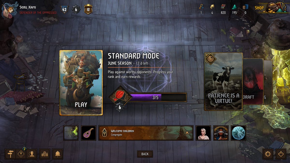 Going back to gwent after a long time, i thought i was going to be rank 30 by now :) PeepoColombia