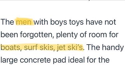 Wow - something for everyone!
🚤🏄‍♂️ Chaps, enjoy your high-octane water sports!
🪣🧺 Ladies, let the good times roll with a box of Omo and a mound of dirty clothes! 🤦‍♀️ 🤦‍♀️ 🤦‍♀️
#realestatefail