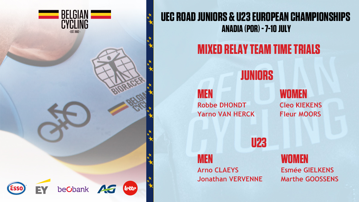 Discover our selected Junior &amp; U23 riders for the Time Trials at the European Road Championships in Anadia 🇵🇹 | bit.ly/3zVadGw

#EuroRoad22