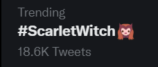 LizzieContent's tweet photo. The #ScarletWitch is trending along the release of #MultiverseOfMadness on Disney+ today. Which Wanda scene was your favorite? https://t.co/KXXQnPuQ9o