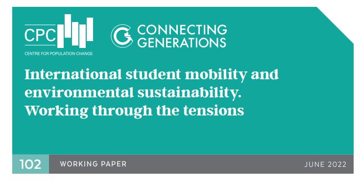 CPCpopulation's tweet photo. 📘 NEW Working Paper ⤵️

How can universities include environmental sustainability in international #student mobility strategies when they rely on overseas students travelling to university, usually by plane? 

By David McCollum &amp; @HebeNicholson 

https://t.co/PWJA35fzdG https://t.co/GDXbQ4rxbz