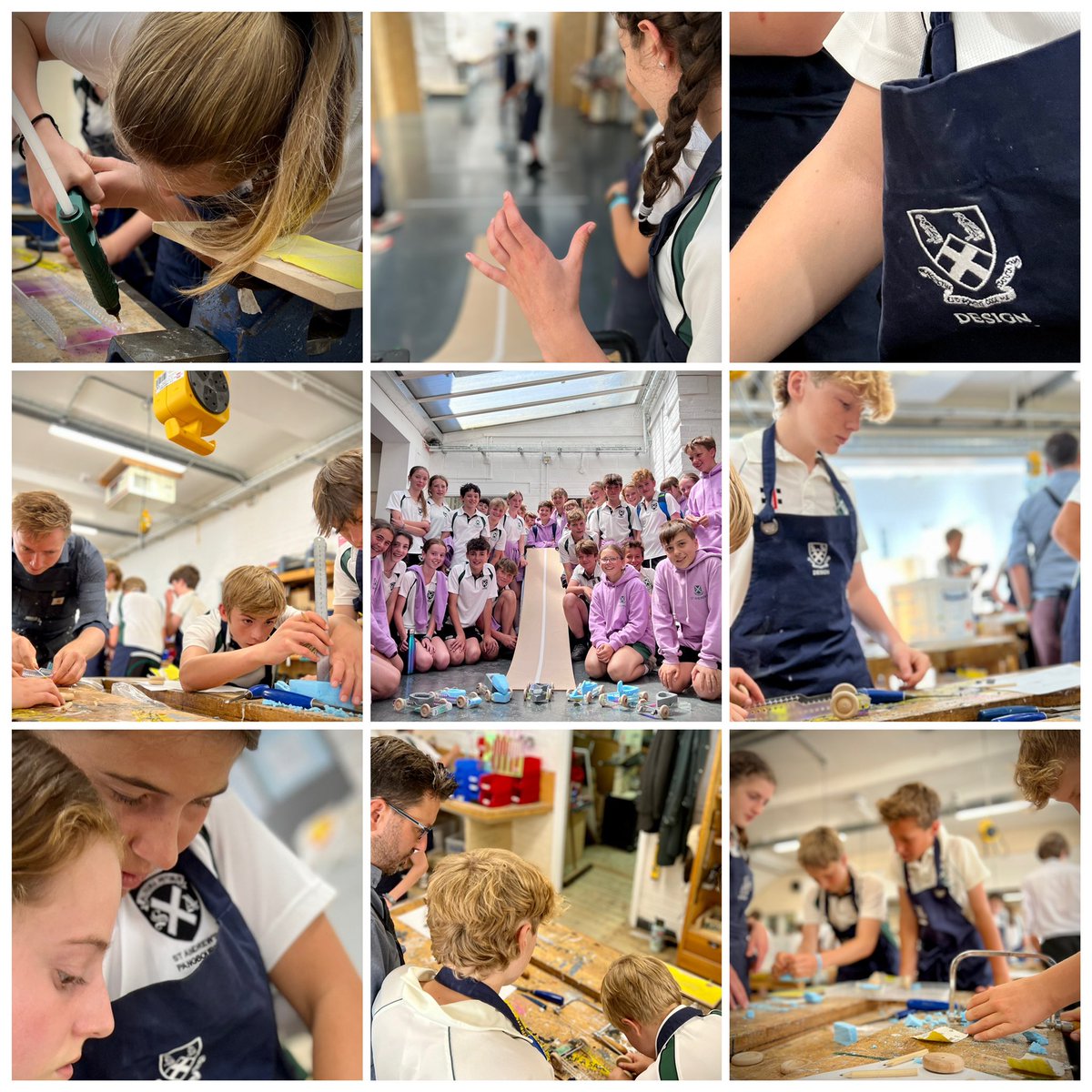 DesignBradfield's tweet photo. What an amazing day with year 8 from @StAndrewsSch producing #gravityracer cars in team this morning. We were delighted to host them and throughly enjoyed their competitive drive for #engineering and #Design . #STEMeducation https://t.co/A56ZGTOCta