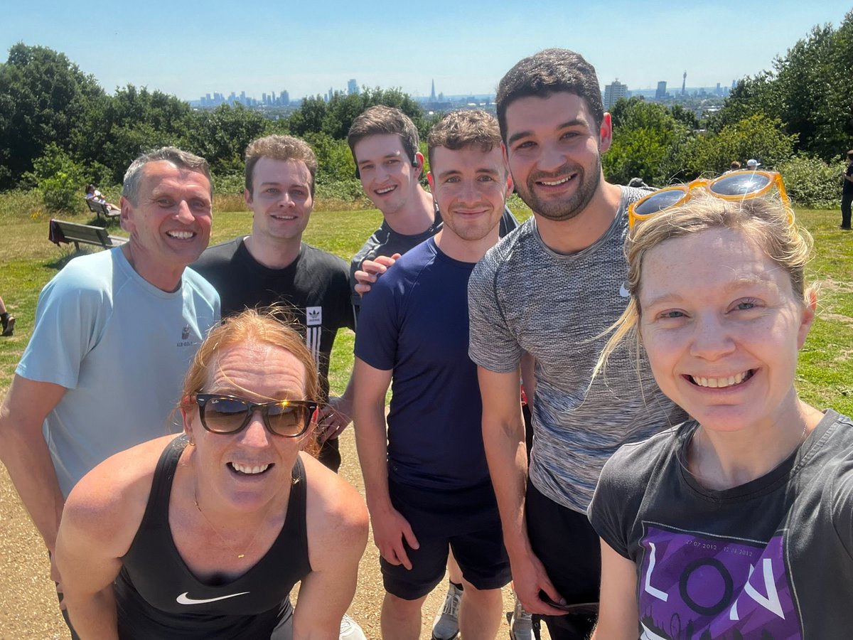 ecmorris's tweet photo. Inaugural ⁦@iit_ucl⁩ ⁦@UCLInfectImm⁩ Run Club. 🏃‍♀️🏃🏽‍♂️. (A bit of walking from me🤣). Great day for it. https://t.co/XioQUAS2qT